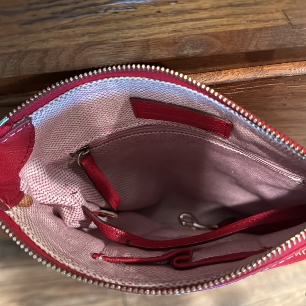 Dooney & Bourke Red Pebbled Leather Crossbody Bag purse - Picture 5 of 11